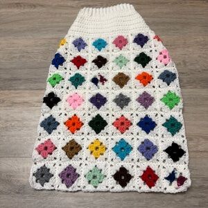 Colorful Crochet Granny Extra Large Handmade Dog Sweater
